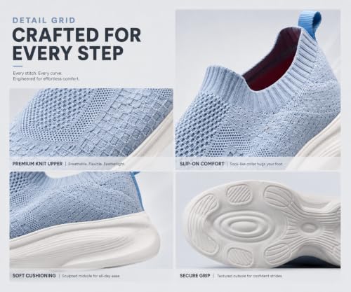 Image of Kraasa Trial Running Shoes with Lightweight Memory Insole | Breathable, Anti-Skid Knit Sneaker, Walking & Gym Shoes