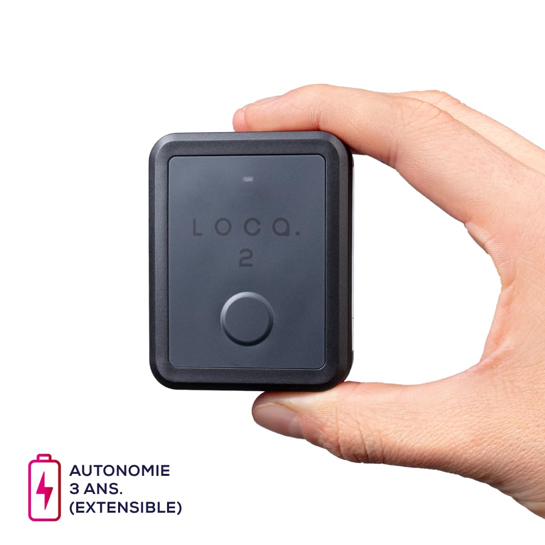 Loca 2 GPS Tracker - Aucun Abonnement Requis - Autonomie de 3 Ans - Étanche (IP67) - Tracker GPS pour Voiture, Scooter, Camping-Car, Vélo, Bateau ou Valise