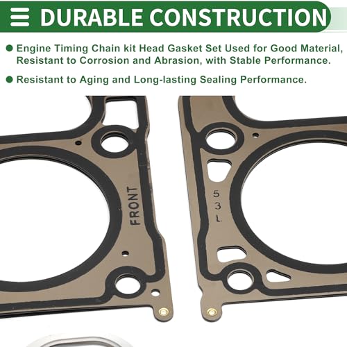 Image of Motoforti Engine Valve Cover Gasket Kit Head Gasket Intake Exhaust Manifold Gasket Set No.HS26744PT for GMC Yukon 5.3L 2015-2020 1 Set Engine Car