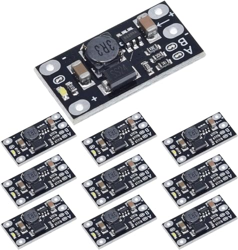 GTIWUNG 10 Piezas Mini DC-DC Boost Step Up Módulo de Placa Convertidora 3,7V a 5V 8V 9V 12V Módulo de Mini Sobrealimentación Mini DC-DC Boost Step Up Converter Board Module