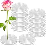 WUWEOT 12 Pack Plastic Flower Frog Pin Holder, 2.7' Clear Ikebana Kenzan Floral Arrangement, Japanese Round Flower Fixed Tools