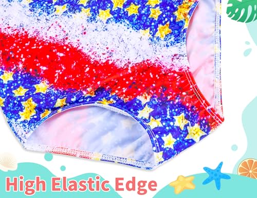 Image of TENVDA Girls Swimsuit Summer Beach Sport Halter Bathing Suits One Piece Swimwear for 2-12 Years Old Kids