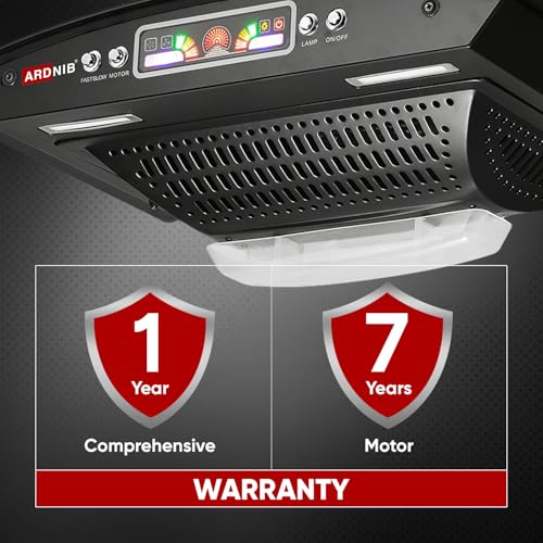 Image of 1200 m /hr Wall Mounted Kitchen Chimney (ARC 60,Boat Shape Filters, 7 Years Motor Warranty) (ARC 60 - Push Button)