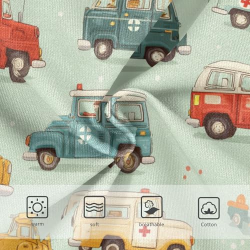 Wusikd Cute Fire Trucks Girls' Underwear Cotton Girls Briefs Soft Toddler Underwear 2T3