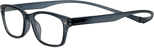 Miniatura 3 de Calabria Magz Greenwich - Lentes de lectura con filtro de luz azul +3.00 gris ahumado para hombres y mujeres, un lector de potencia magnético Snap
