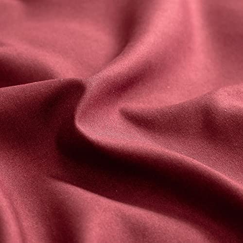 Nuvole Home Duvet Cover Set Queen, 3 Pcs Bedding Set,Machine Washable, With 4 Corner Ties, 90”X90”(Queen Size) (Burgundy, Queen) #TOP1