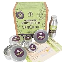 DIY Lip Balm & Body Butter Kit – Vegan Skincare Craft Kit for Girls & Teens, Make Your Own Lip Balm & Natural Body Butter