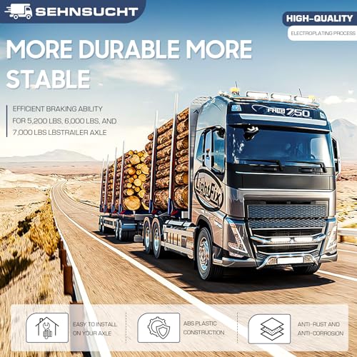 Image of Trailer Electric Brakes, 1 Pair of 4 Hole Mounting Electric Brake Assembly 10 inch X 2-1 /4 inch for 3,500 lbs Axle(Manual adjusting)-(Set 2: 1 Left+1 Right)