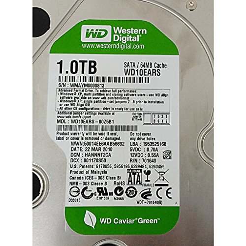 WD10EARS Caviar Green 1TB Hard-Disk interno, IntelliPower, 64MB Cache, SATA 3 Gb/s - Hdd - Immagine 1