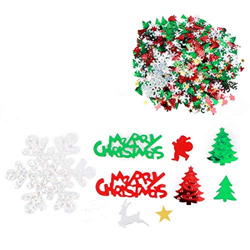 Christmas Confetti, 2 Bags Christmas Glitter Flocos de neve de Natal requintados Enfeites de Natal p