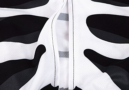 image for WOSAWE Mens Breathable Cycling Jersey Short Sleeves (Skeleton, L), Jer