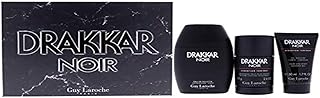 Guy Laroche Drakkar Noir - Juego de 3 piezas de regalo de 3 oz Edt Spray, 2.7 oz desodorante Stick, gel de ducha de 1.7 oz