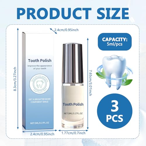 3 Pcs Smalto Per Denti Bianchi,Smalto Vernice Per Denti Sbiancante Bianchi Tooth Paint Illuminante Istantaneo Delicato E Non Irritante Rimuove Efficacement Macchie Risultati Duraturi Facile Usare(5Ml) - 2