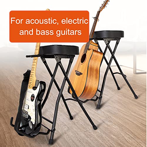 DACUN Certificat de sécurité Support de Guitare avec Tabouret, siège en métal Noir Pliable, Cadeaux de Musiciens garçons… - Les Beatles, Paul McCartney, John Lennon, RIngo Starr, George Harrison DACUN Certificat de sécurité Support de Guitare avec Tabouret, siège en métal Noir Pliable, Cadeaux de Musiciens garçons… – Image 5