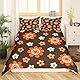 Homewish Vintage 1960 1970 Bettwäsche Set 135x200, Cartoon Groovy Blume Bettbezug für Mädchen Erwachsene, 60Er 70Er Jahre Retro Funky Blumen, Girly Ästhetische Botanische Garten
