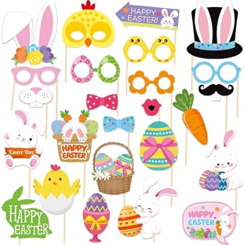Easter Photo Booth Props by YLOIJO Cover