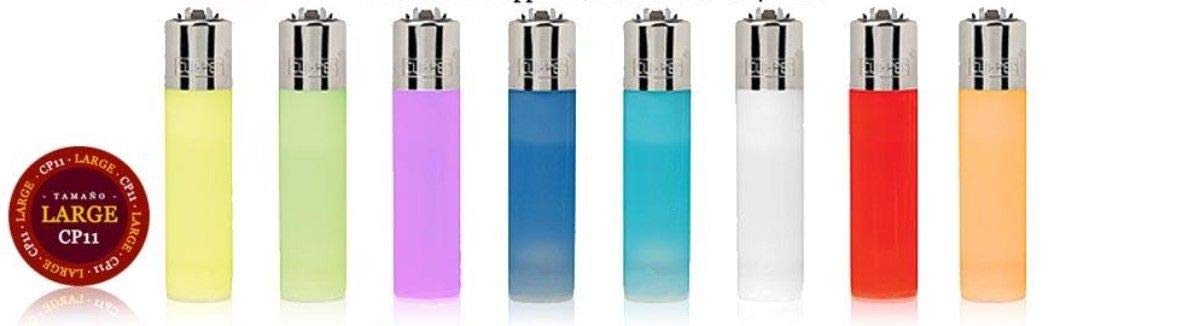 8 mecheros Maxi Clipper Classic transparentes