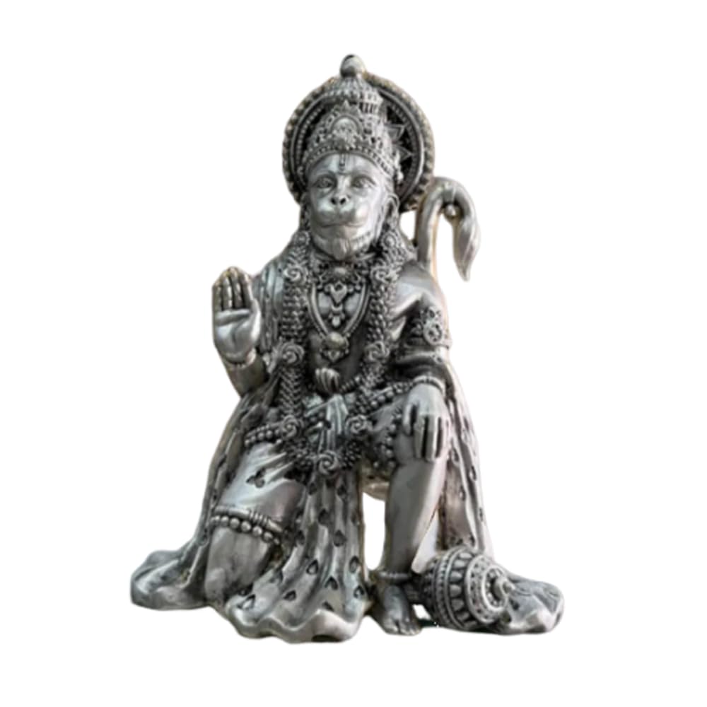 Sculpture Hanuman argent 925 cadeau de mariage hindou et fête Diwali