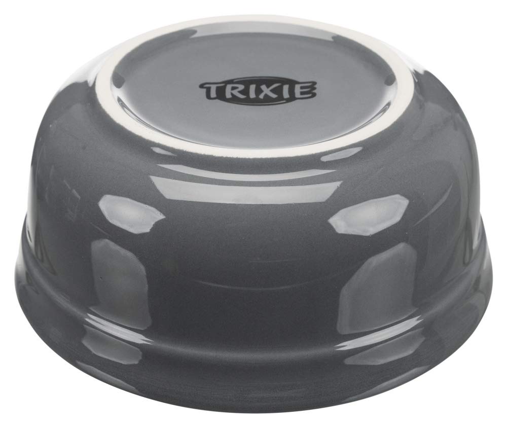 Ciotola In Ceramica Trixie 1.6L - Grigia, Per Animali Domestici