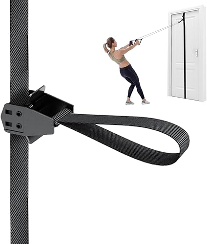 FITKIT Correas de anclaje móviles para puerta y pared con múltiples puntos ajustables para bandas de resistencia, accesorio de entrenamiento para
