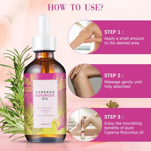 Image of Cyperus Rotundus Oil for Hair Removal Care | Herbal Body Oil for Smooth Looking Skin | Supports Softer Skin Texture | Suitable for Face & Body | Lightweight Non-Greasy Formula | 60 ml (1)