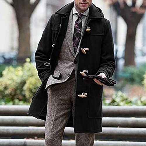 Mens Fall Jackets Mid Long Duffle Coat - image 2
