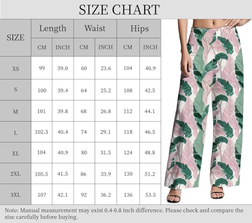 Women's High Waist Wide Leg Palazzo Pants Cotton Spandex Geometric Print Summer Casual Lounge Trousers3