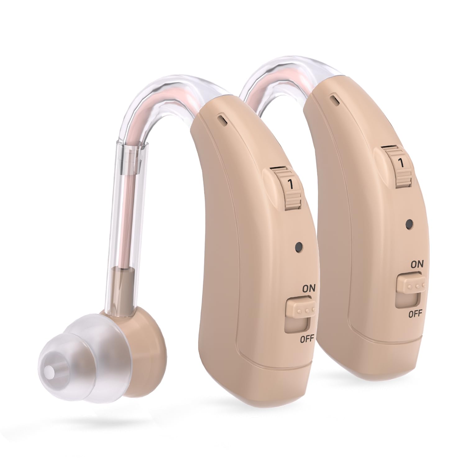 Reducción de ruido digital volumen ajustable. Dispositivo de sonido recargable para personas mayores, con Diseño retroauricular cómodo y ligero con puerto de carga tipo C.