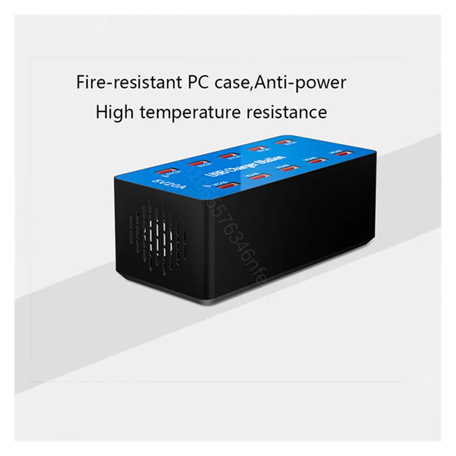Rapide Chargeur, Charur USB 100W 10/20 Ports, HUB, Station de Char, Prise, Tablette, téléphone,Chargeur USB Voyage/Haute Vitesse(20 Ports 80W Orange)