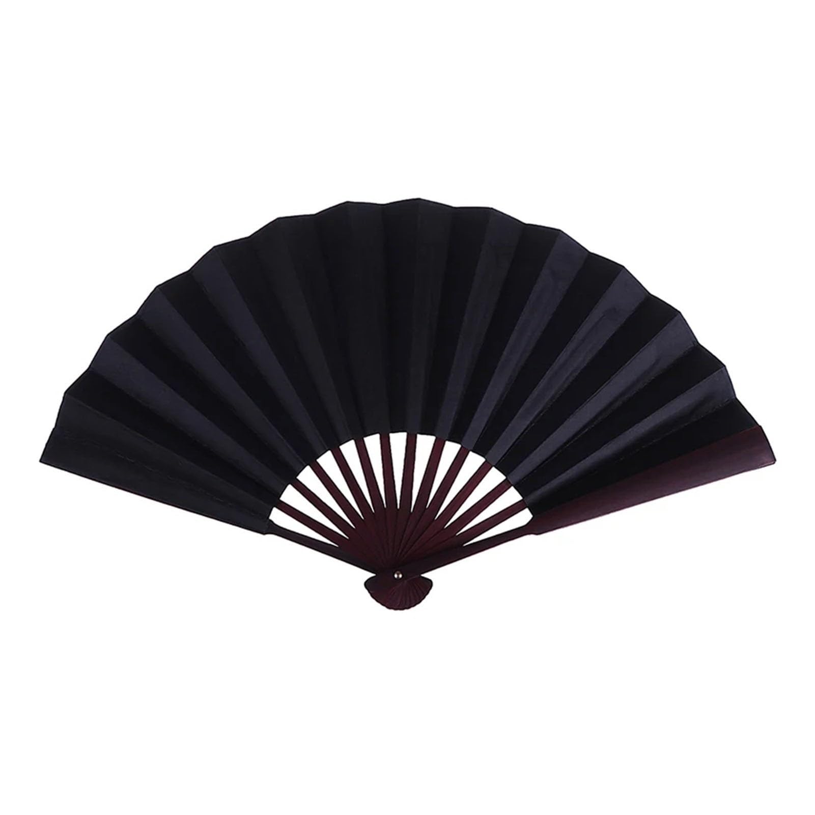 DYMKIE 8 Inch/10 Inch Silk Cloth Blank Folding Fan Antiquity For Calligraphy Painting Home Decor(Black 10inch)