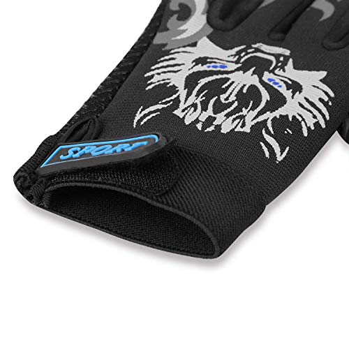 YJZQ Boys Girls Cycling Gloves Outdoor Full Finger Biking Mittens Windproof Thermal Riding Gloves Non-slip Shockproof Fitness Exercise Sports Gloves for Bicycle Skiing Climbing Racing Skating (5-10Y) - Image 7