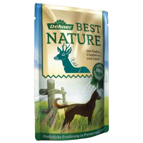 Dehner Best Nature Hundefutter Adult, Wild und Nudeln, 12 x 150 g (1.8 kg) & Best Nature Hundefutter Adult, Lamm und Birne, 12 x 150 g (1.8 kg)