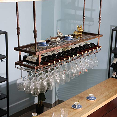 Soporte para vino ajustable 30-60 cm 2 niveles rojo