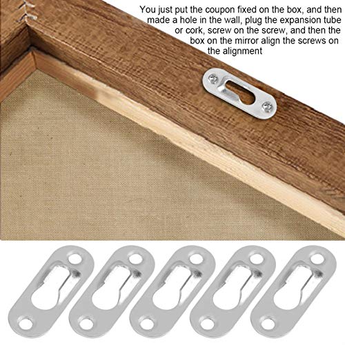 Image of Frame Hangers 40Pcs D-Ring Picture Hangers Mirror Hanging Hardware Keyhole Hanger Fasteners for Picture Frames