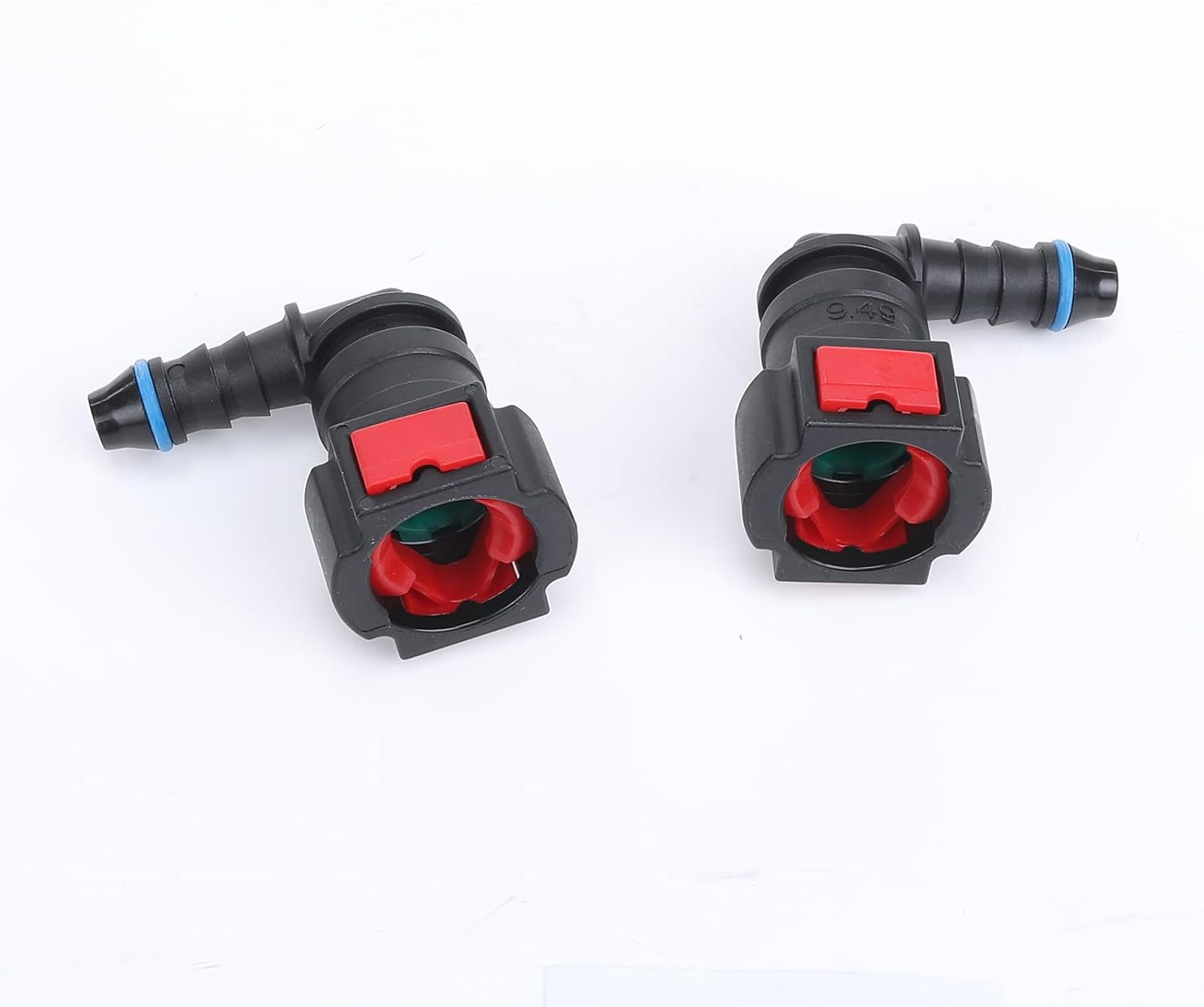 AC PERFORMANCE Urea Connector Female 3/8" Tube to Male 5/16" Barb for AdBlue Tube, 90 Degree, Pack of 2