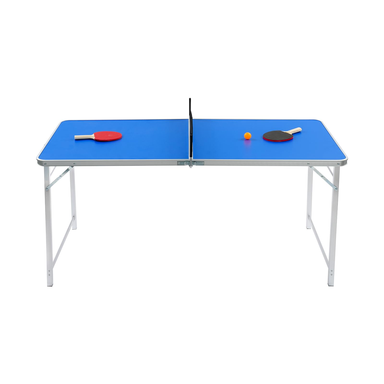 Mesa de Ping Pong al Aire Libre Plegable Zalydala | Aleación de Aluminio | Portátil y Plegable (59,84 pulgadas) | Con Red y Accesorios | Para Tenis de Mesa