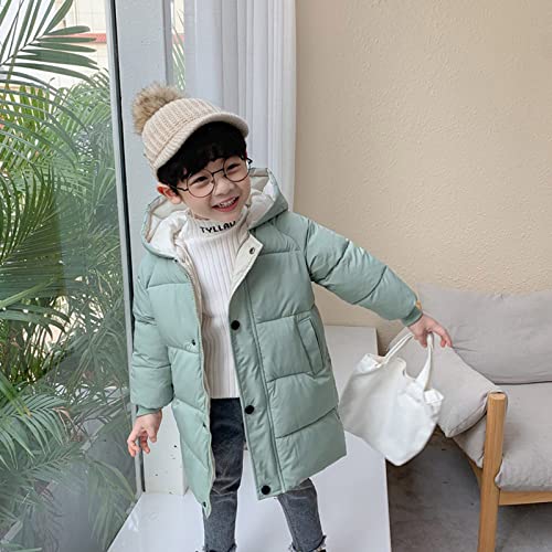 Girls Hooded Puffer Jackets Winter Coats Medium Length Down-like Coats Snow Outwear Winter Long Coat Outwear2