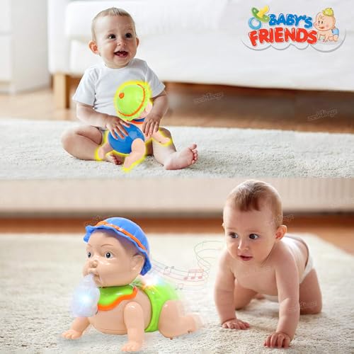Image of Zest 4 Toyz Crawling Baby Toy | Musical Toys for Kids | Baby Toys for 6 to 12 Months with 3D Light & Sound | Interactive Learning Toys for Babies Toddlers Infants | Birthday Gift for Kids - Multicolor