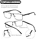 Fsread 2er-Pack Lesebrille Herren, Leichte Blaulichtblockierende Metallrahmen Herren Lesebrille +1.0