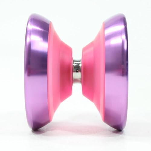 Miniatura 3 de SHFX Speedaholic FX Yoyó - Finger Spin Extreme - YoYo híbrido (rosa oscuro translúcido con anillo rosa)