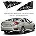 for Honda 10th Gen Civic 2016-2021 Rear Side Window Louver Decorate Cover Rear Air Vent Window Louvers Blinds Covers Auto Accessories (for 10th Gen Civic Sedan, Bright Black)