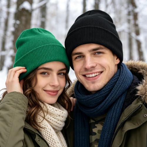 Image of ZOORON Beanie for Men Women Slouchy Winter Beanie Hats Cuffed Skull Caps