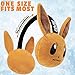 Pokemon Earmuffs for Kids, 7–12 years, Winter Ear Muffs with Soft Faux Fur, Fuzzy Ear Covers, Kids Earmuffs, Eevee, Charizard, Anime Gifts for Boys (Multi Eevee)