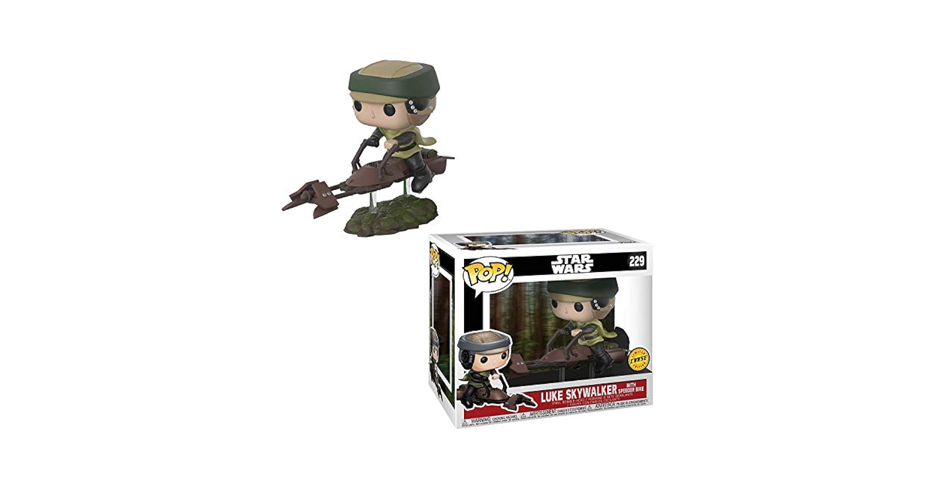 Amazon.com: Funko Luke Skywalker w/Speeder Bike (Chase