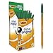 BIC Cristal Original Fine - Bolígrafos punta fina (0.8 mm) Caja de 50 unidades, Color Verde (872729)