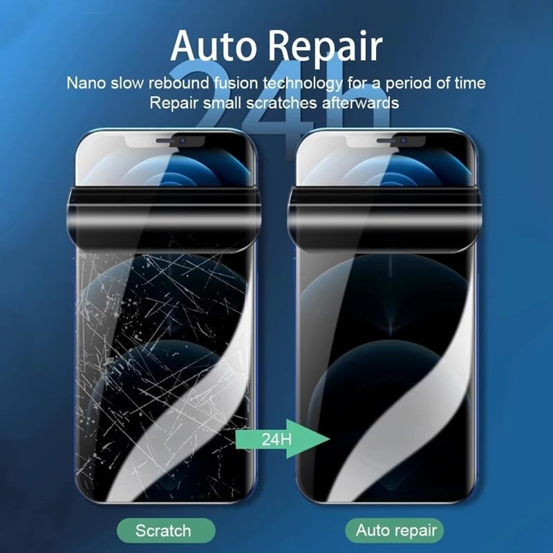 Miniatura 4 de Paquete de 2 protectores de pantalla de hidrogel de privacidad para iPhone 13 ProiPhone 13  iPhone 14, película protectora de TPU flexible antiespía