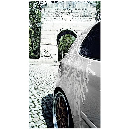 Finest-Folia KX029 Autocollant de tuning Grande inscription « Ha ha ha » Joker Batman (blanc mat 011)