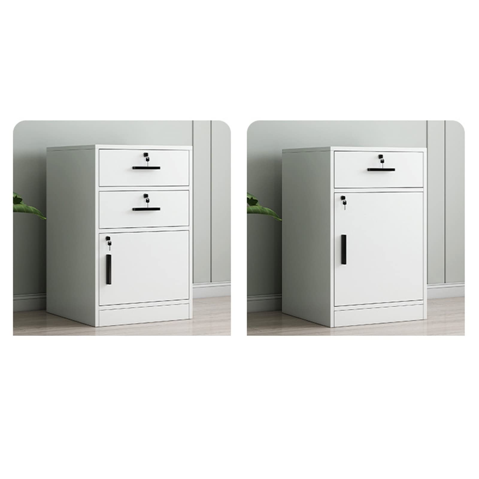 ASerZenith Home Office Vertical Filing Cabinet With Lockable Drawer And Printer Storage Organize Files Efficiently,B-One Size