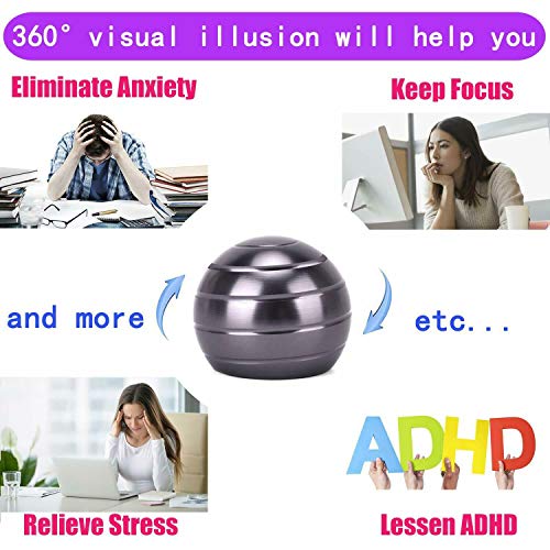 BeautyChen Kinetic Desk Toy for Adults Office Stress Relief with Full Body Optical Illusion Stress Anxiety Relief Metal Ball for Kids and Adults 2.1" Size(Rose Gold) - Thumbnail 5