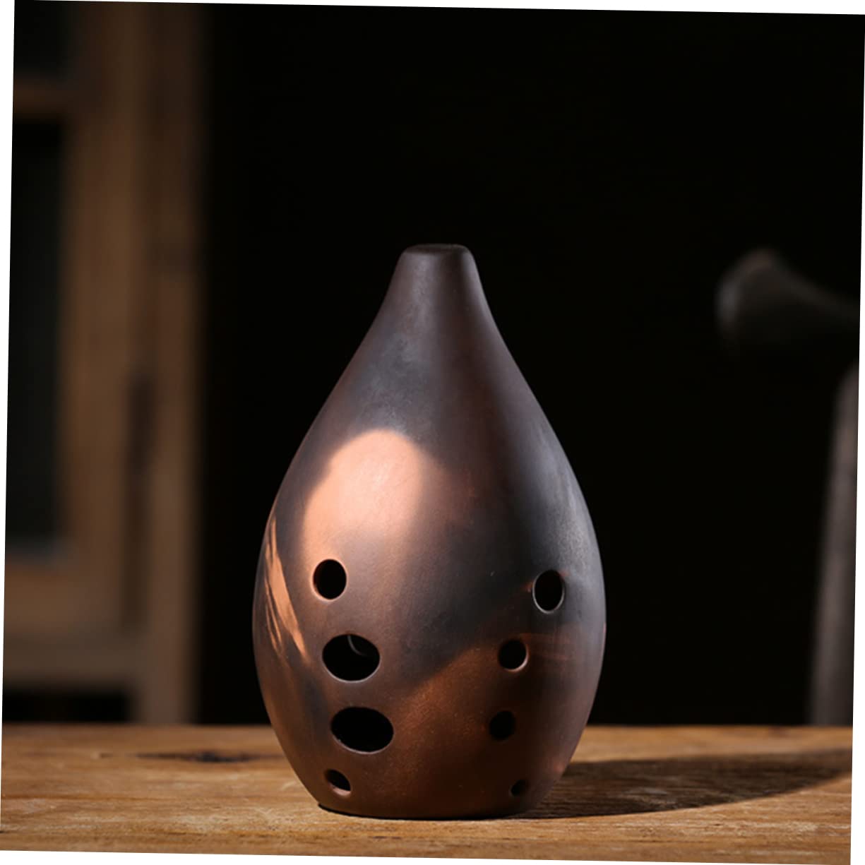 Mikinona Xun Cinese a 10 Fori in Ceramica Ocarina Strumento Musicale Antico in Tonalità F per Principianti e Artisti Esecutori, Intonazione Precisa e Suono Profondo per Stili multipli